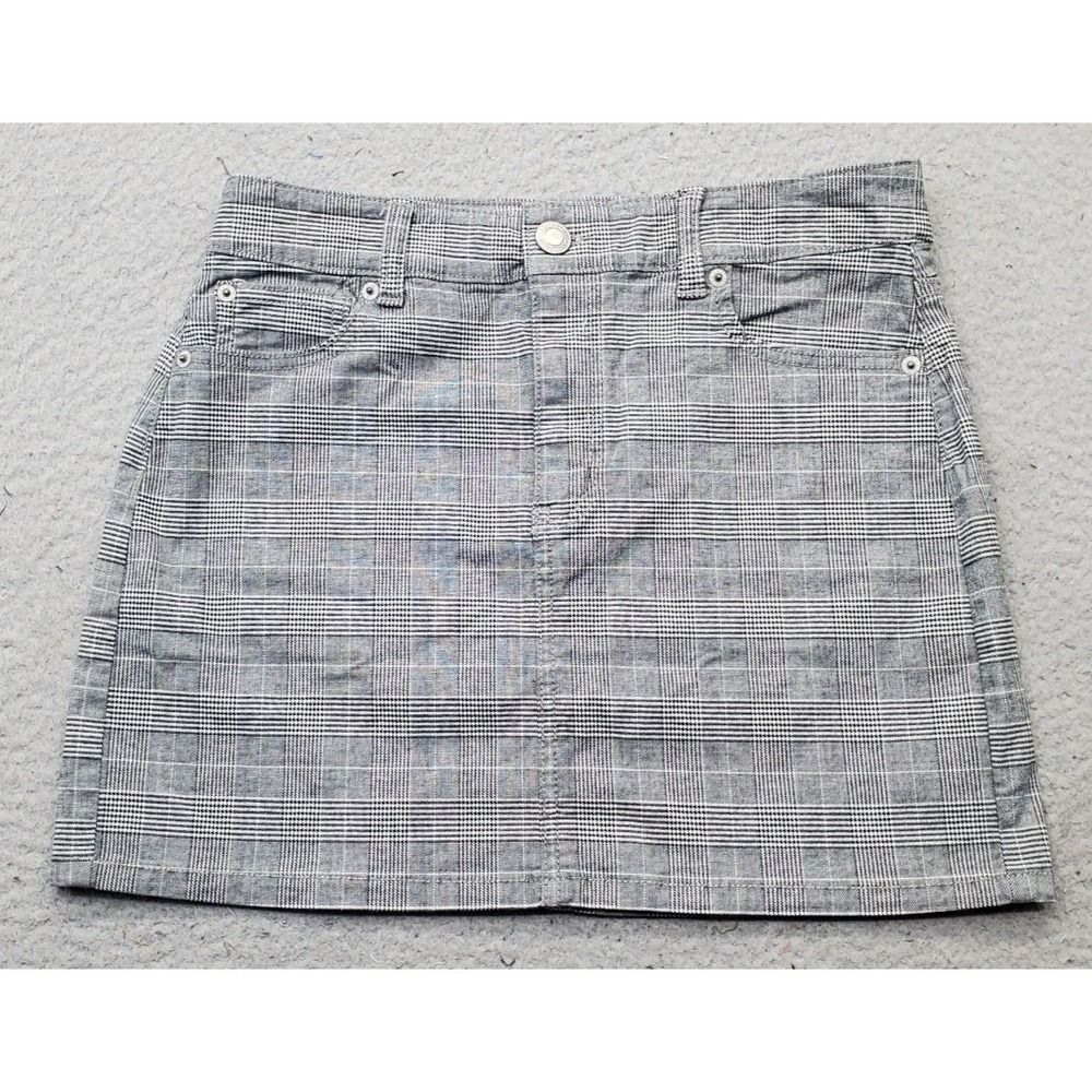 American Eagle High-Rise Mini Skirt Womens 4R Multi Plaid Super Stretch Outdoor